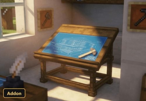 a blueprint of a house on a drafting table
