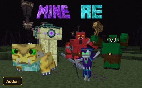 five different mobs and a structure in the End