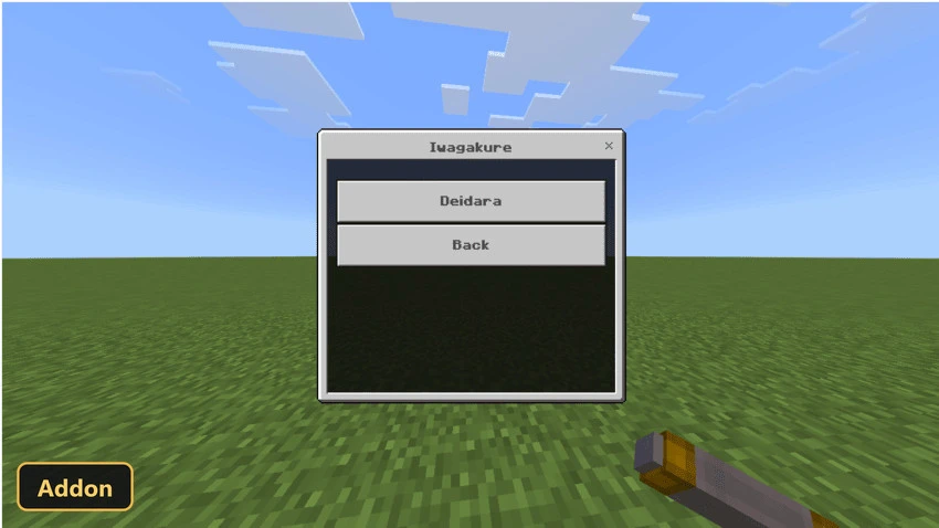Iwagakure character selection menu with one character