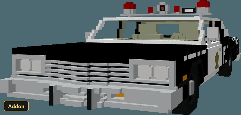 a detailed police car model on a plain background