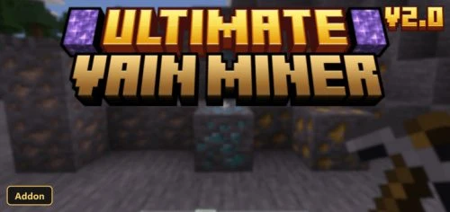 Title card over various ore blocks in a cave