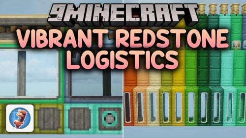 Vibrant Redstone Logistics Mod (1.21.1) - Color-Code Factory Pipes and Machinery
