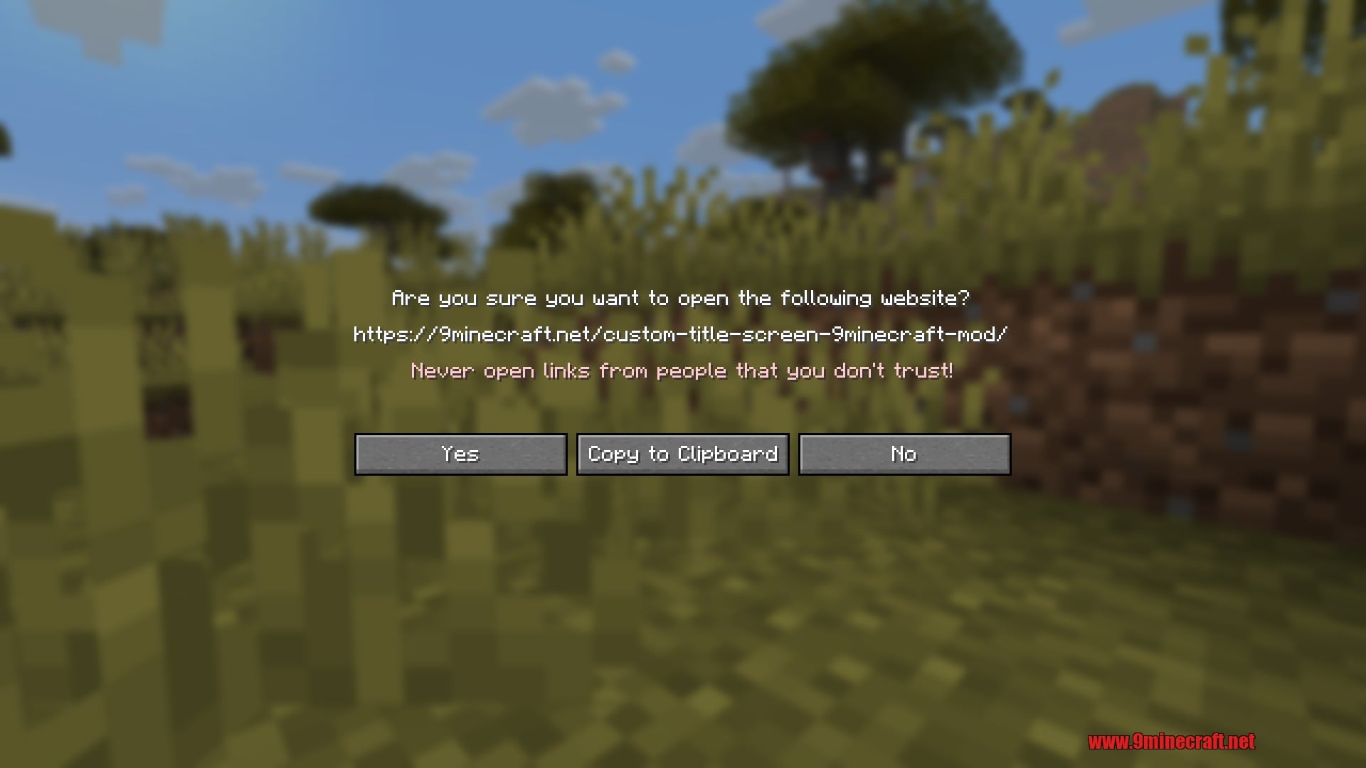 Custom Title Screen 9minecraft Mod Screenshot 6