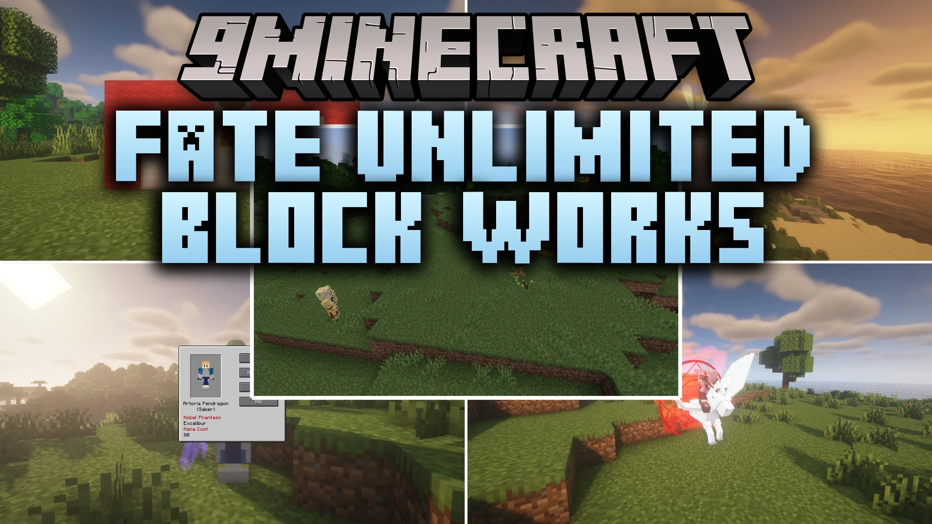 Fate Unlimited Block Works Mod (1.21.1) – Summon Heroic Spirits in the Holy