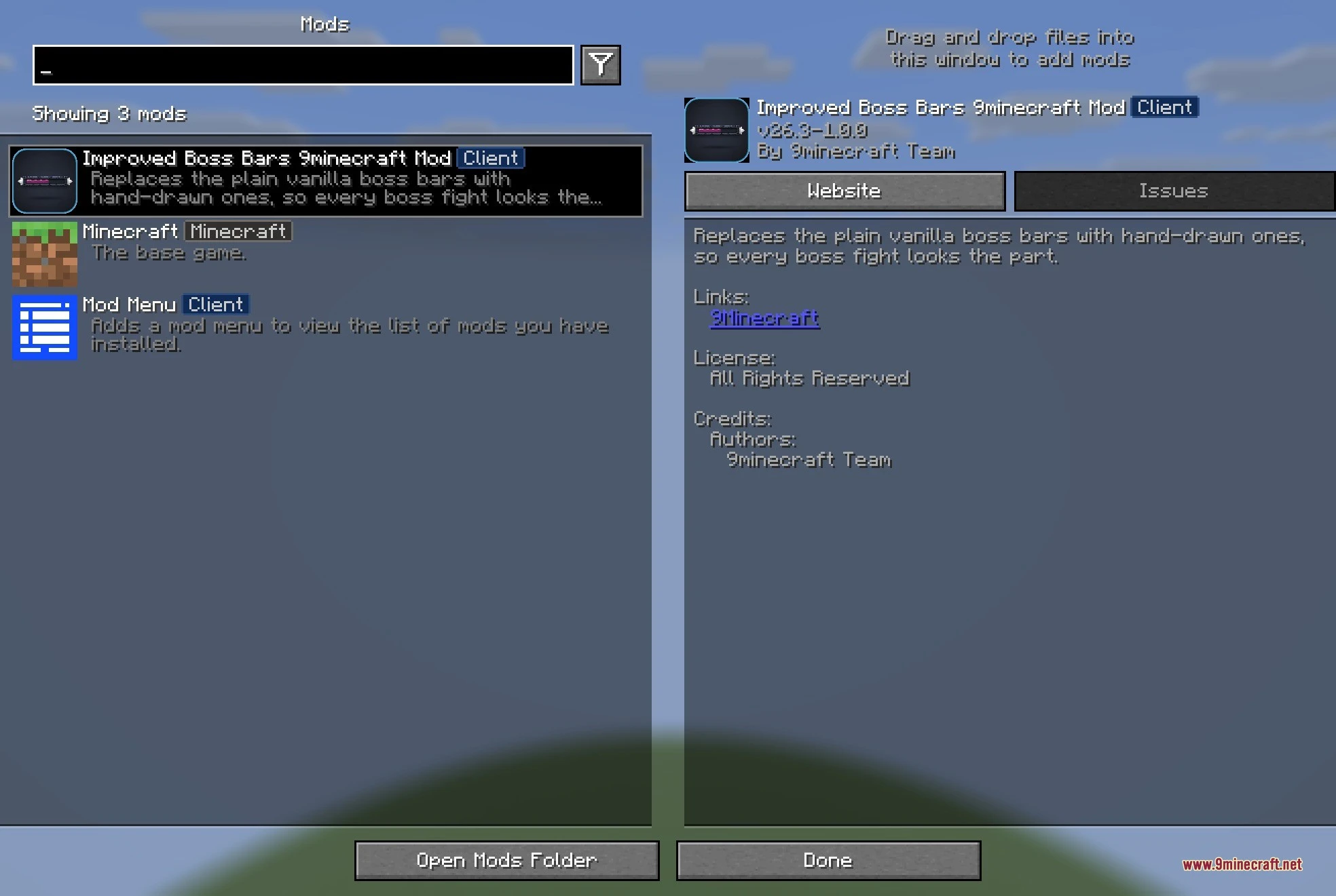 Improved Boss Bars 9minecraft Mod Screenshot 1