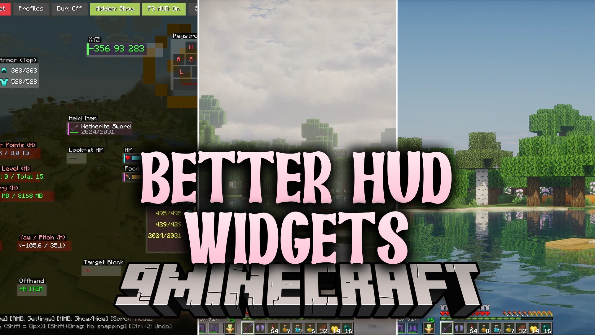 Better HUD Widgets Mod (26.3, 1.20.1) – Build Your Perfect Survival Screen