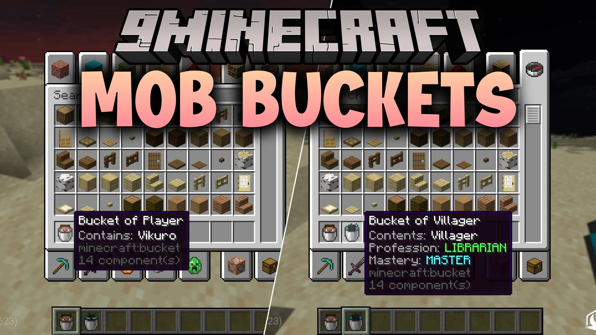 Mob Buckets Mod (26.2, 1.21.11) – Safely Relocate Villagers and Monsters