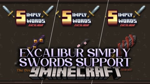 Excalibur Simply Swords Support by Ruseki_ Resource Pack (1.21.1, 1.20.1)
