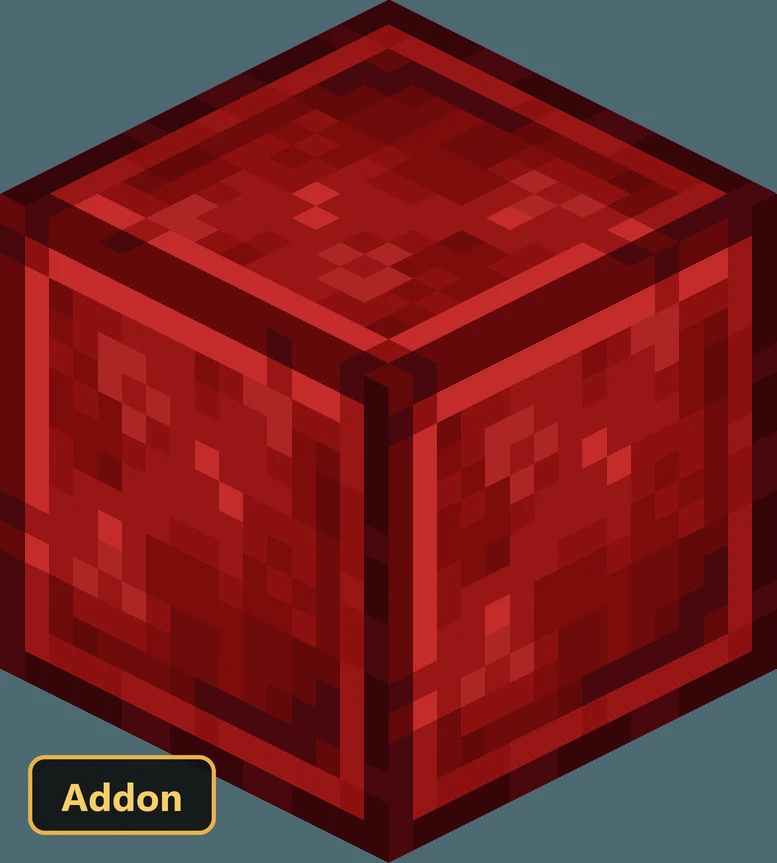 shiny red solid block, crimson metal block