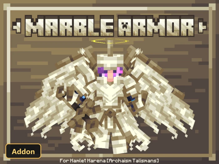 white-gold marble armor with large feathered wings and halo