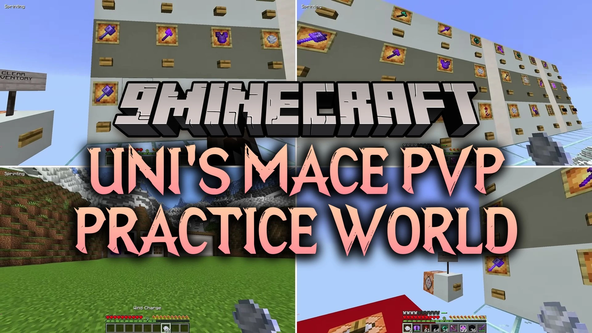 Uni's Mace PVP Practice World Map (26.3, 1.20.1) – Master Every Smash Attack