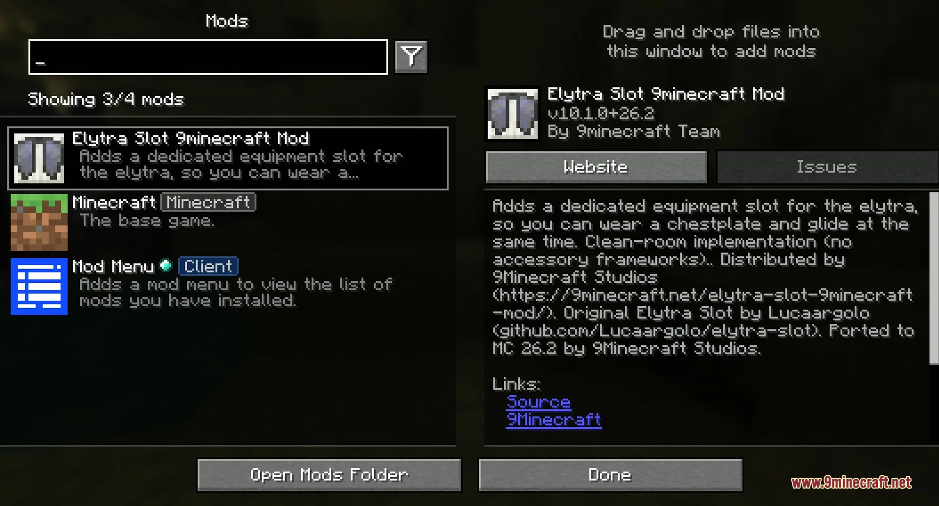 Elytra Slot 9Minecraft Mod screenshot 2