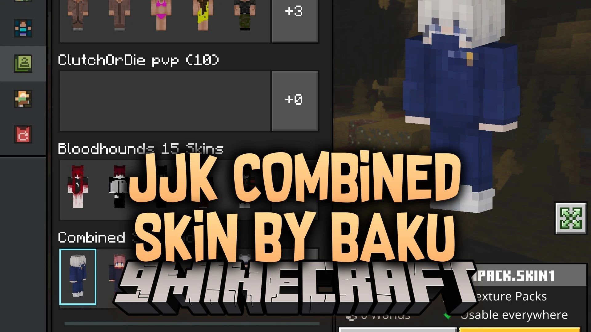 JJK Combined Skin by Baku Skin Pack (26.x) – Fifteen Jujutsu Kaisen Skins
