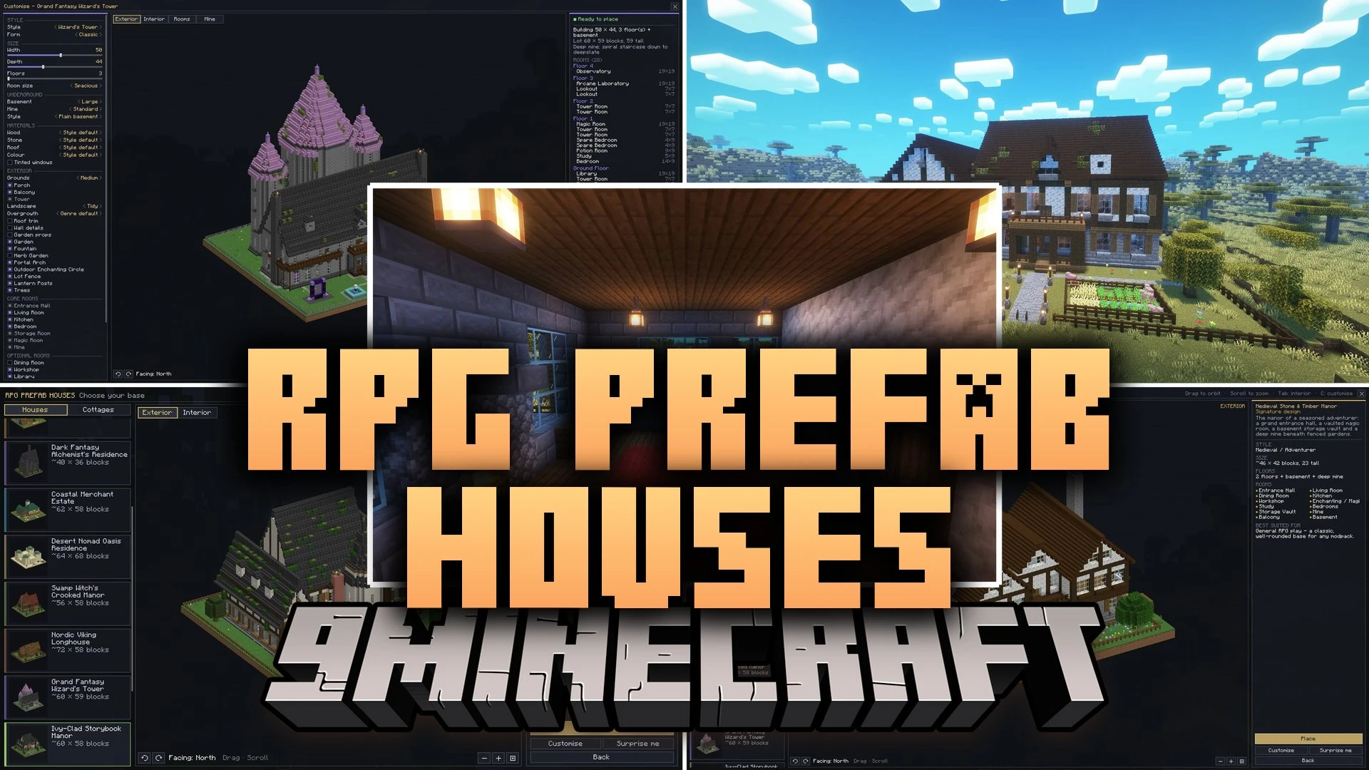 RPG Prefab Houses Mod (1.20.1) – Settle Down in Furnished Fantasy Homes