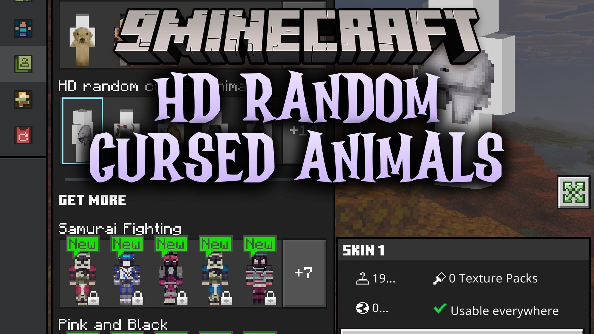 HD Random Cursed Animals Skin Pack (26.x, 1.21) – Hilarious Meme Skins