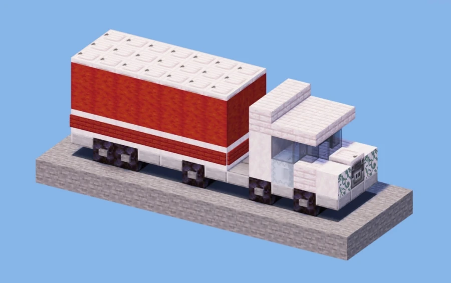 White and Red Truck Schematic Thumbnail