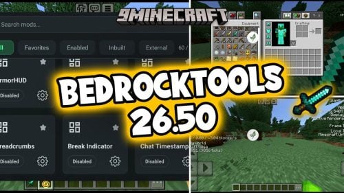 BedrockTools mod for Minecraft Bedrock 26.50