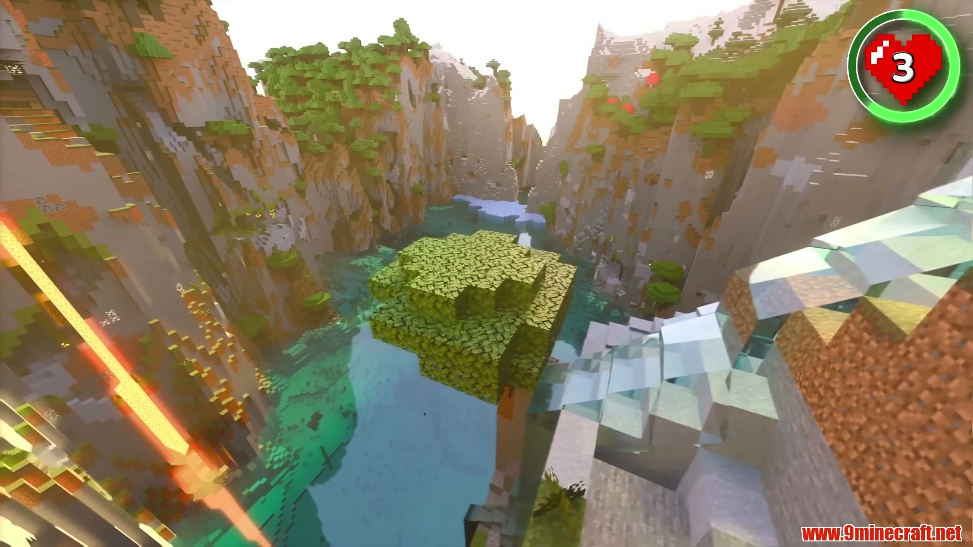 Circling Lush Cliff Basin & Waterfall Amphitheater - Minecraft 26.3 Seed -1677495873122825480 View 3