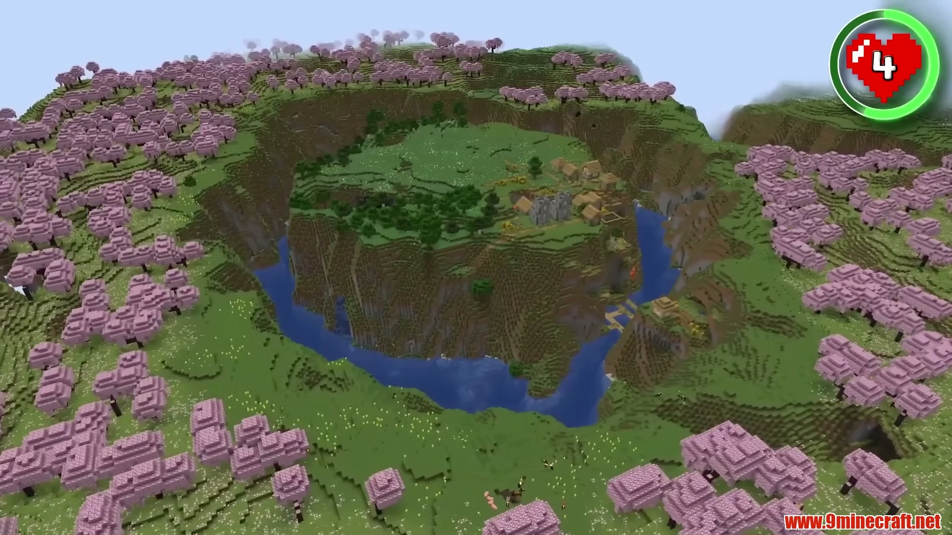 Floral Meadow Island & River Gorge Village - Minecraft 26.3 Seed 18518611556877391 View 3