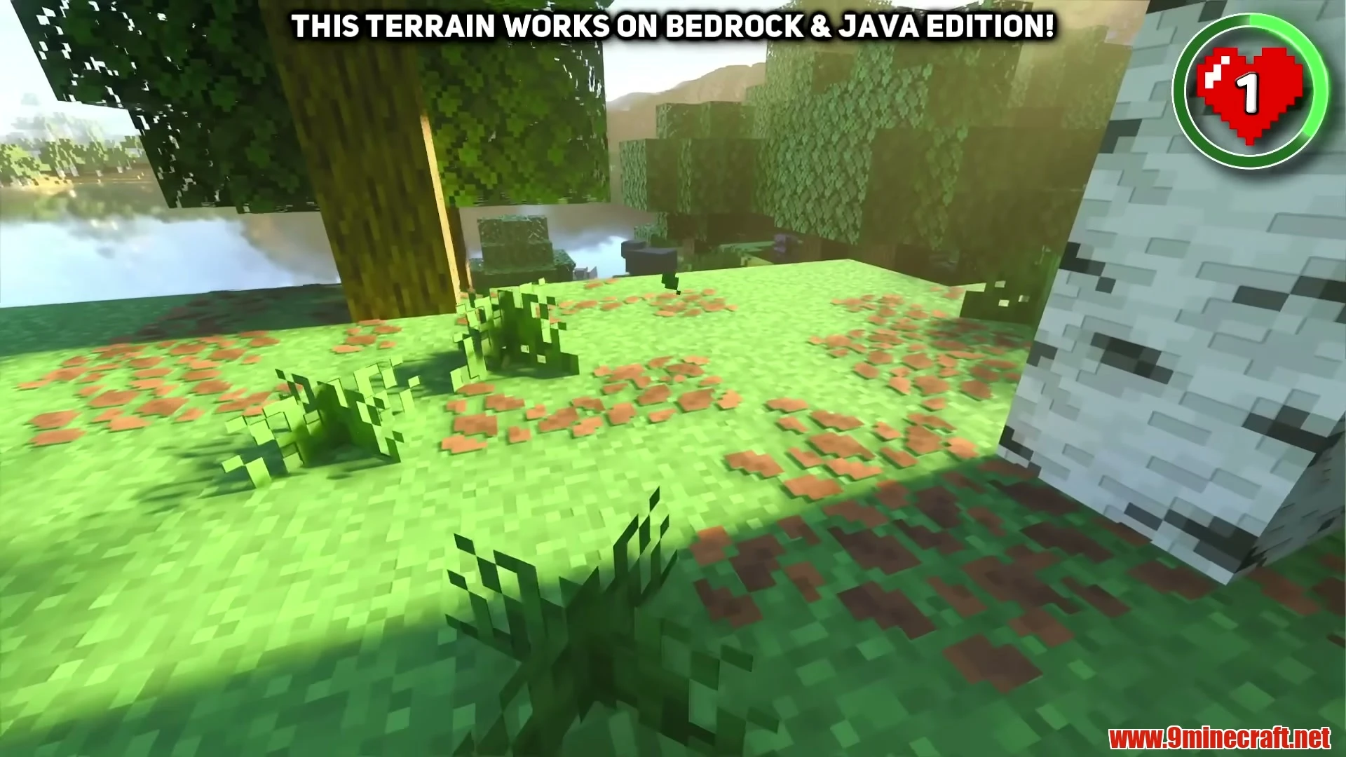 Crystal Lake Fortress Basin & Ridge Village - Minecraft 26.3 Seed 9993628440265742 View 2