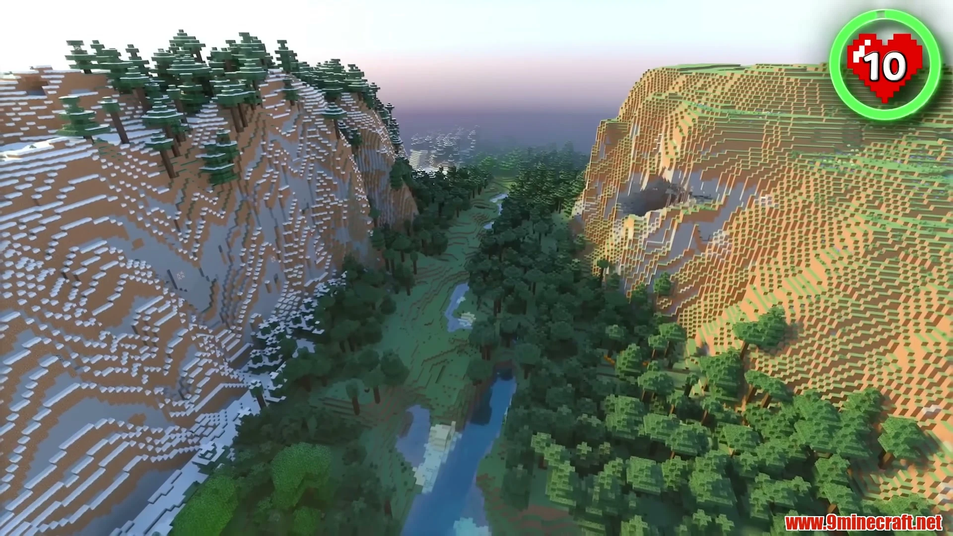 Flat Mountain Valley Blank Canvas - Minecraft 26.3 Seed -458083332651275535 View 3
