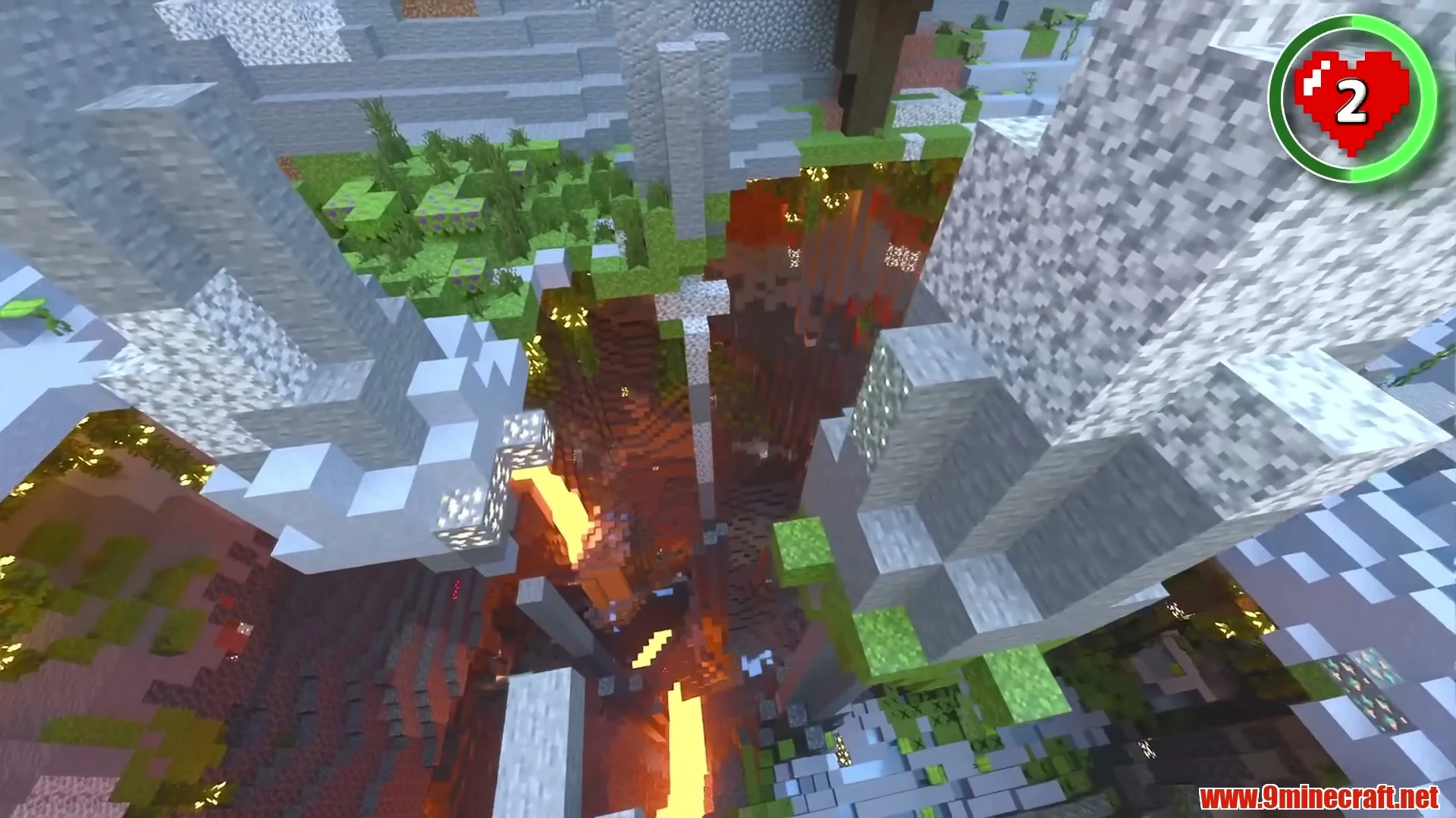 Meteor Impact Crater Woodland Mansion - Minecraft 26.3 Seed -481348789903631768 View 2
