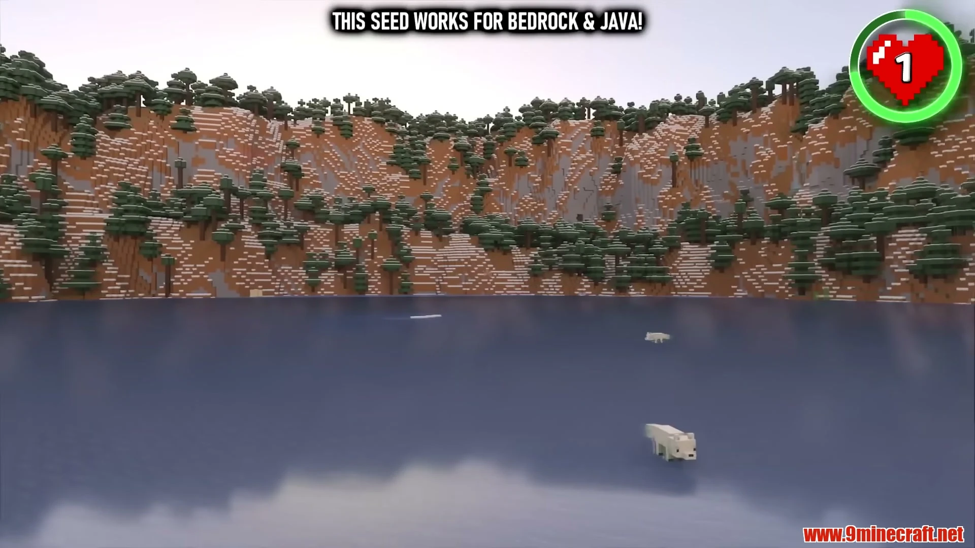 Glacial Basin Winter Wonderland Lake - Minecraft 26.3 Seed -123456793079414942 View 3