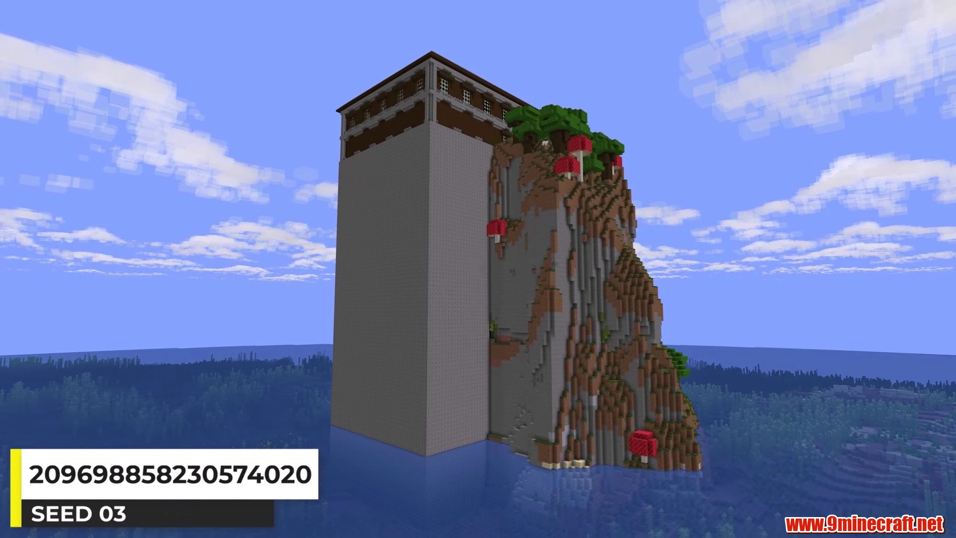 Towering Woodland Mansion Island - Minecraft 26.3 Island Seed 209698858230574020 view 1