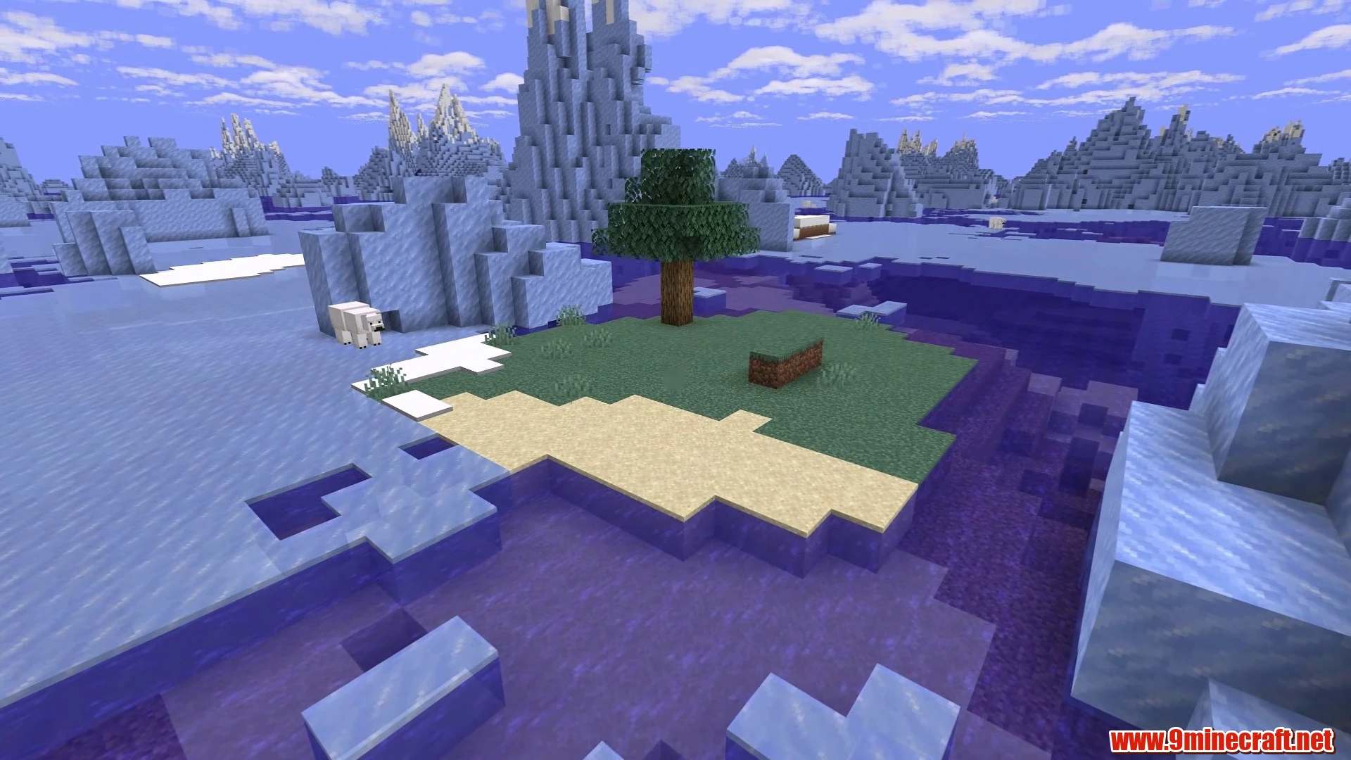 Glacial Frozen Ocean Island - Minecraft 26.3 Island Seed 4268336679 view 3