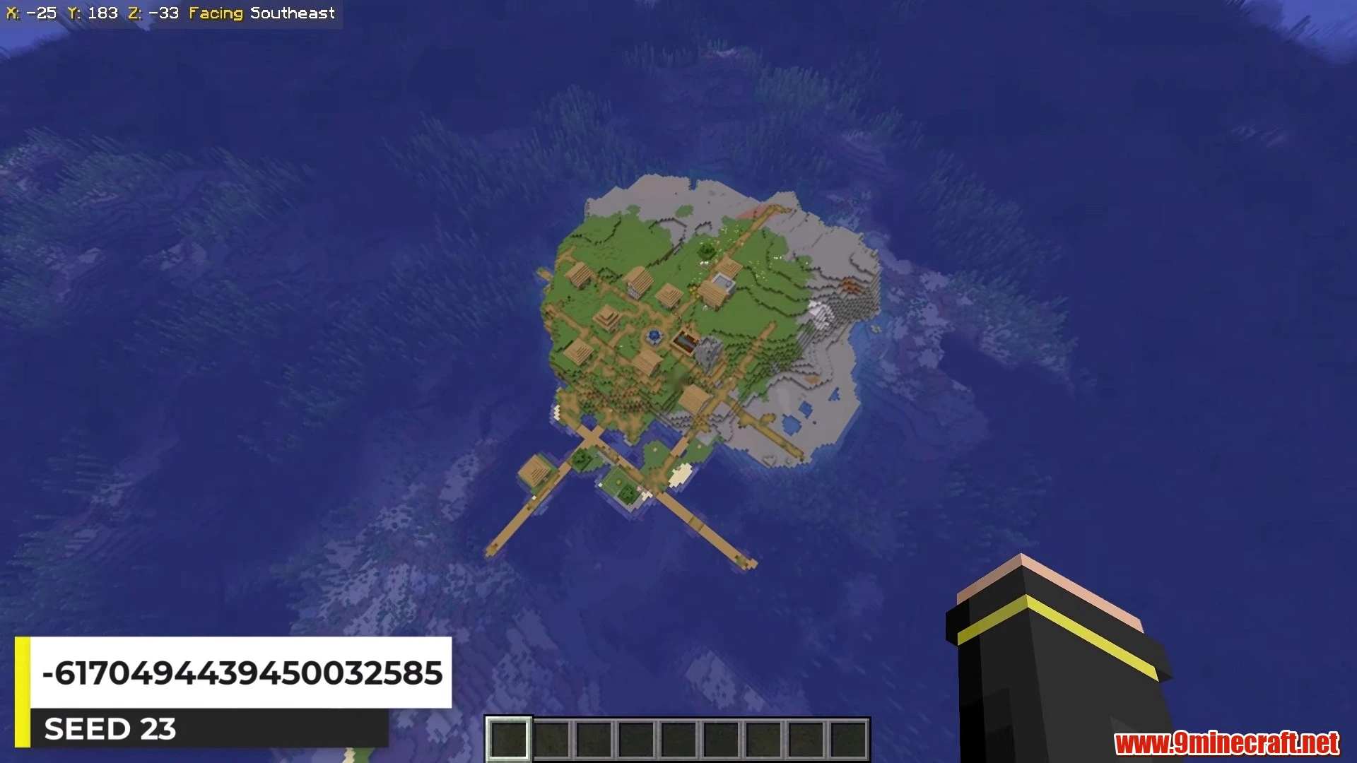 Ocean Village Harbor Island - Minecraft 26.3 Island Seed -6170494439450032585 view 1