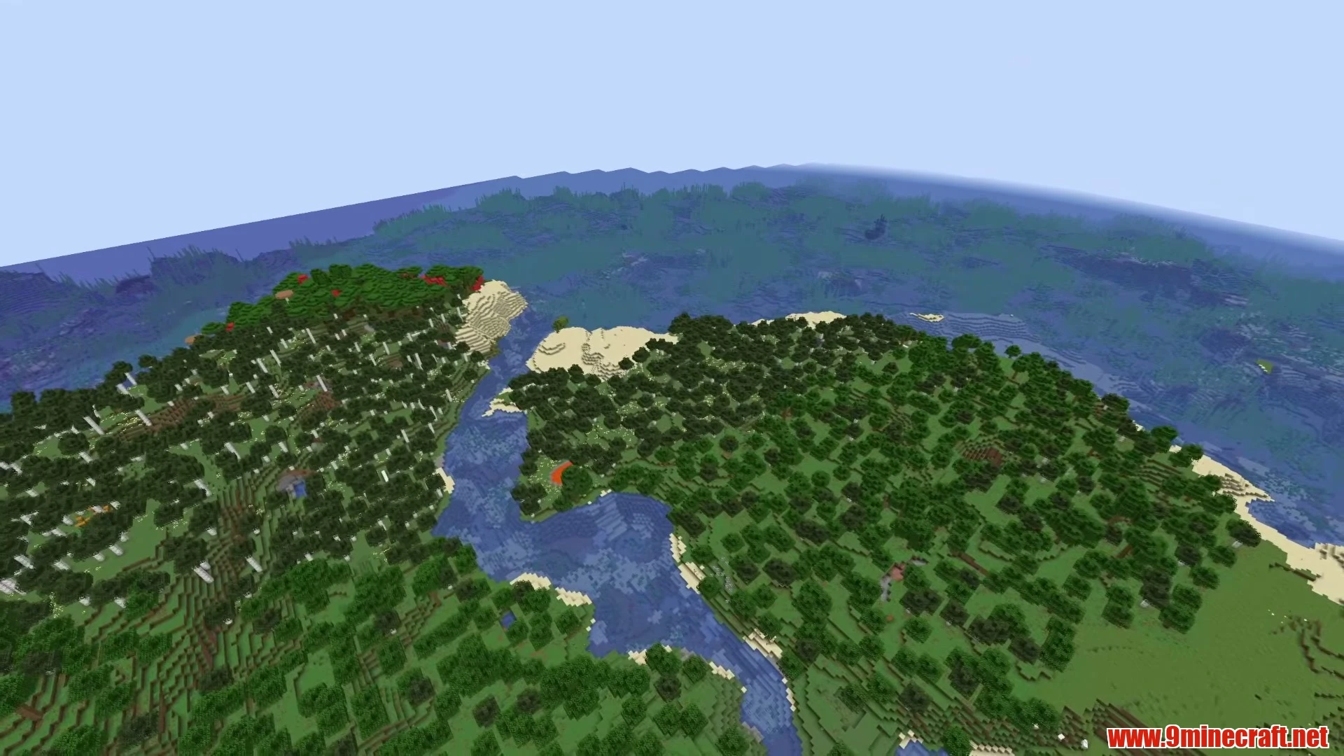 Mountain Peak Island with Meadow Foothill Village - Minecraft 26.3 Seed 2814750137108471 View 2