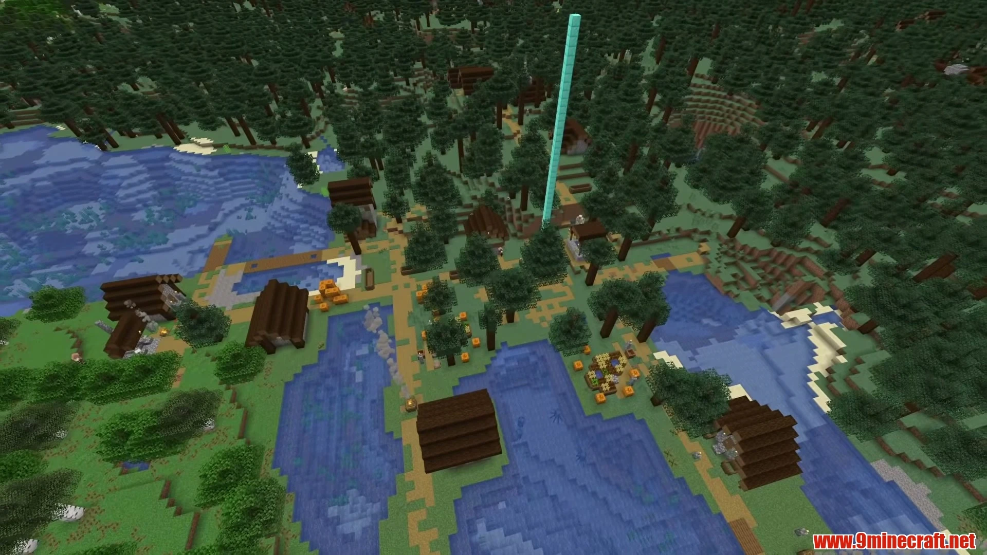 Frontier Outpost Foothills & Double Village - Minecraft 26.3 Seed 3113958139544569523 View 2