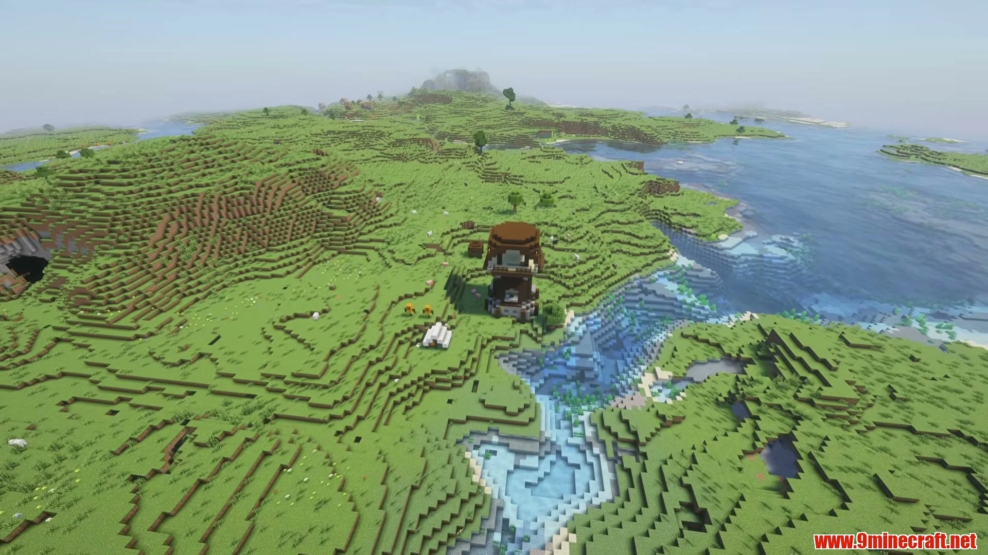 Riverbank Crossroads Plains Village & Farmlands - Minecraft 26.3 Seed 7258923562092915514 View 1