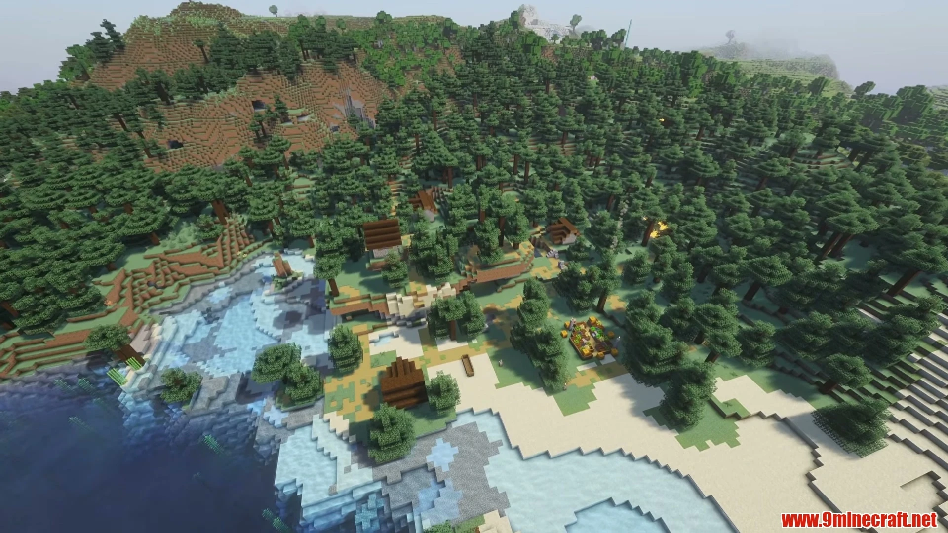 Multi-Level Terraced Hillside Village Community - Minecraft 26.3 Seed -8151156474792911919 View 3