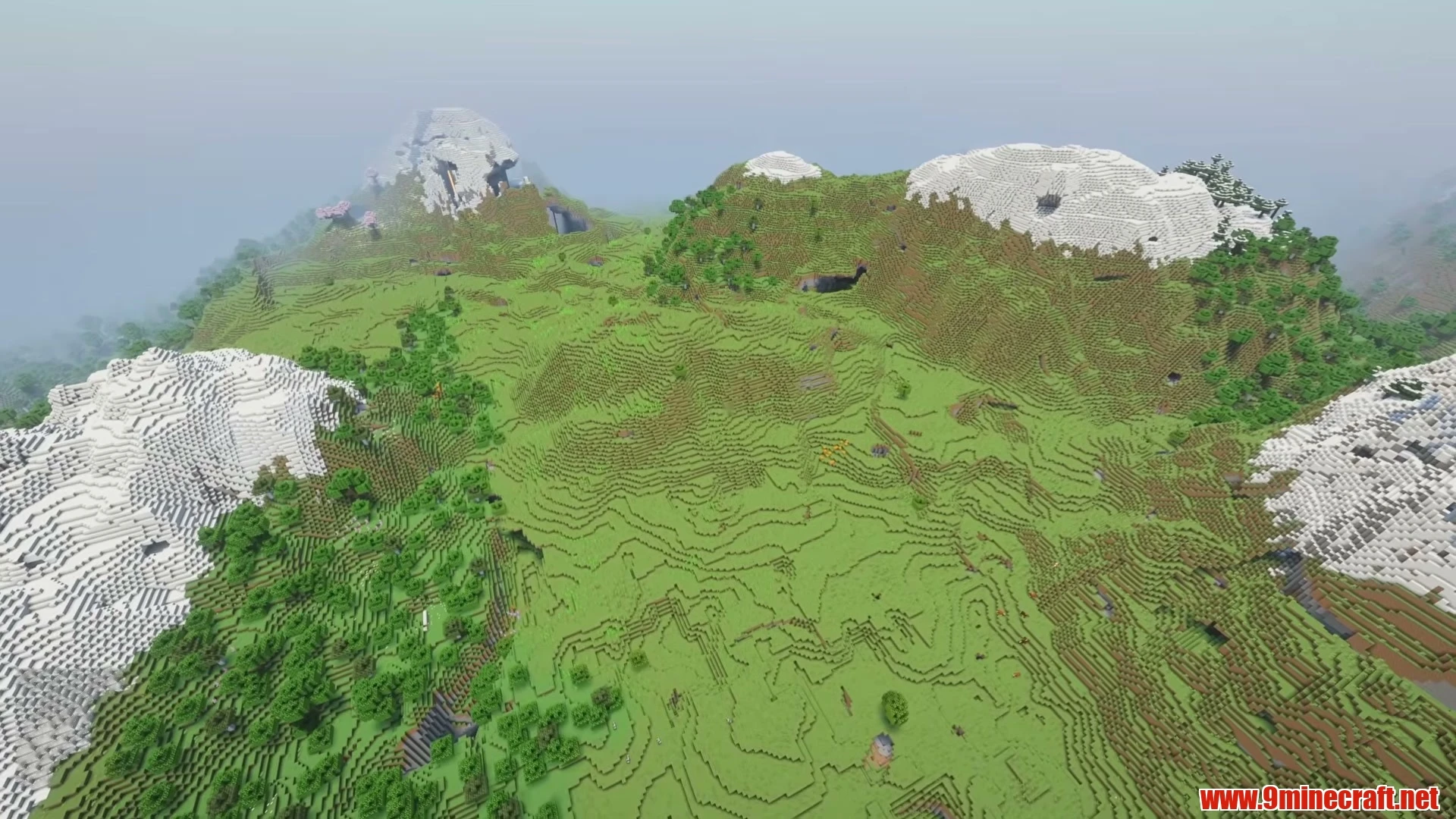 Valley Meadow Village Encircled by Forest Ridge - Minecraft 26.3 Seed -5750592532258726228 View 3