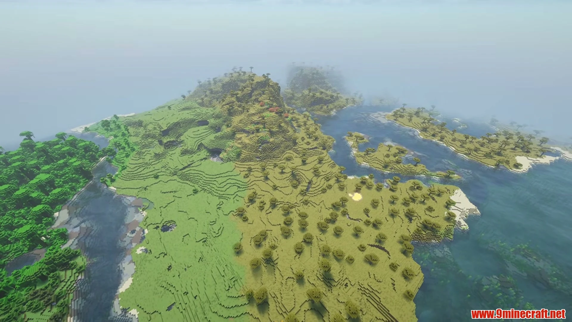 High Plateau Vista Village with Mountain Backdrop - Minecraft 26.3 Seed -2087574327673544210 View 1