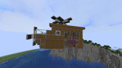Early Game Helicopter Base Read Description Schematic (1.21.x) – Compact Flying Survival Base