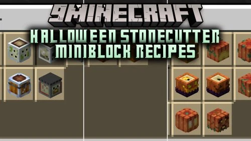 Halloween Stonecutter Miniblock Recipes Data Pack (1.21.11, 1.21.1)