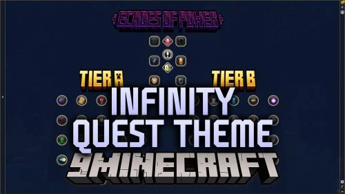 Infinity Quest Theme Resource Pack (1.20.1) – Elegant Navy and Gold Quest