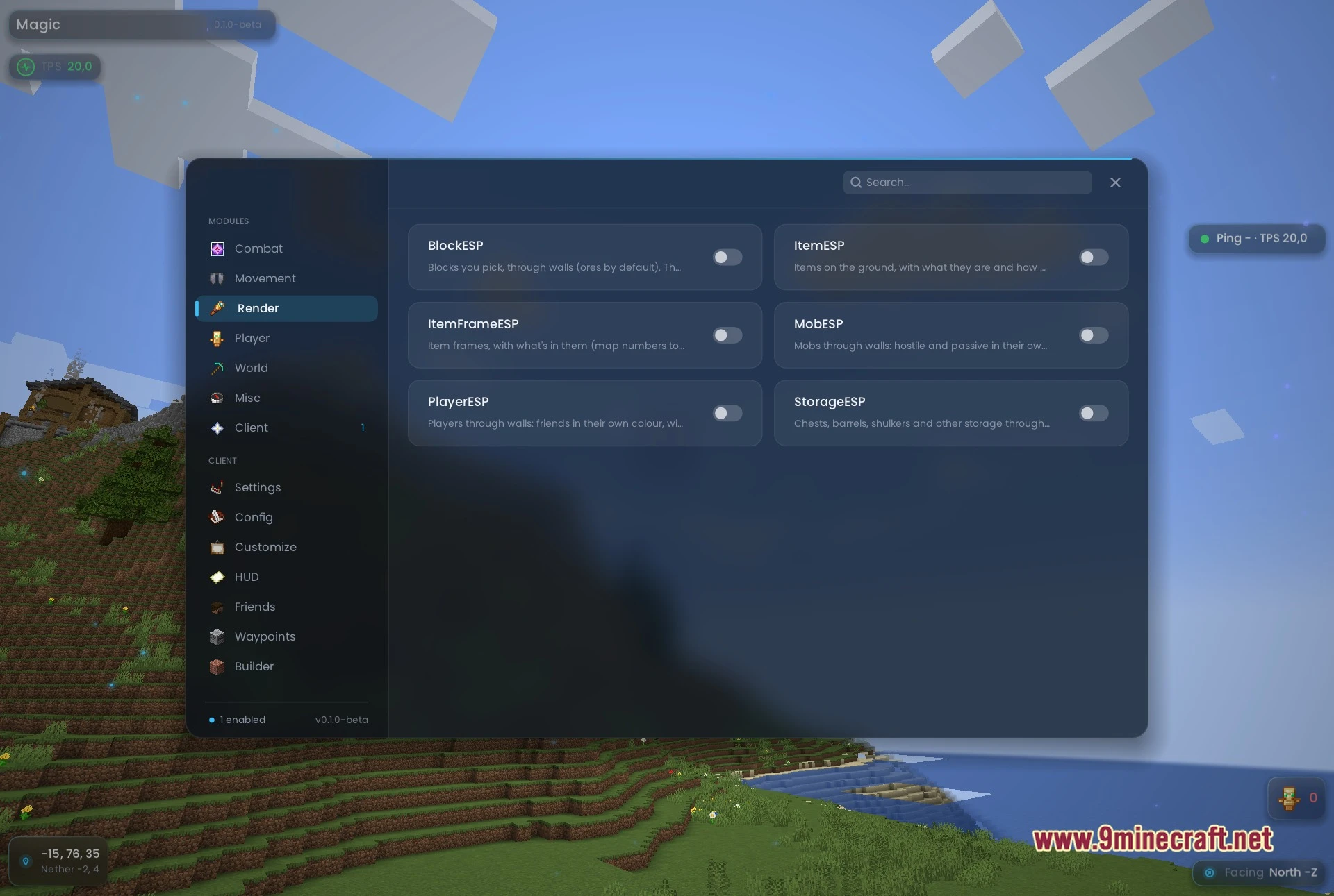 Magic Client Mod (1.21.4) – Automate Tedious Mining and Long Travel — screenshot 1