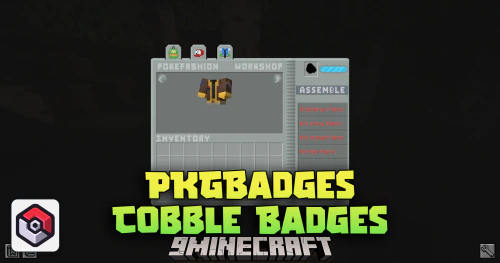 PKGBadges Cobble Badges Mod (1.21.1, 1.20.1) – Hand Out Real Gym Badges