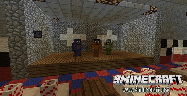 Five Nights at Freddy's 1 Map With 3D Models 1.8 Forge with resorces pack  Minecraft Map