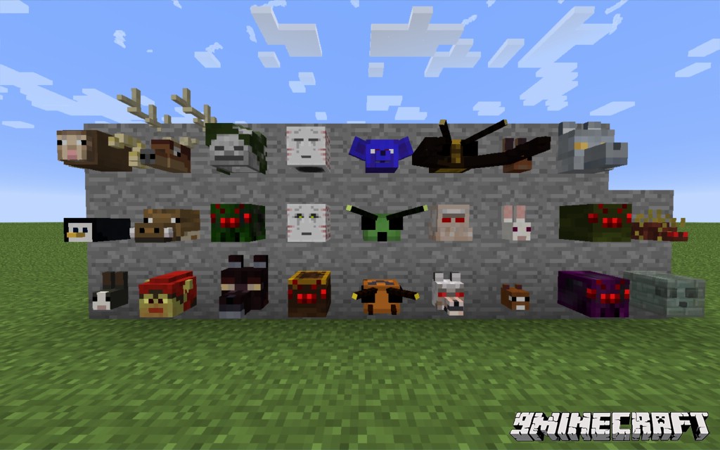 Headcrumbs Mod 1.12.2, 1.11.2 (Youtuber, Mobs Heads) 3