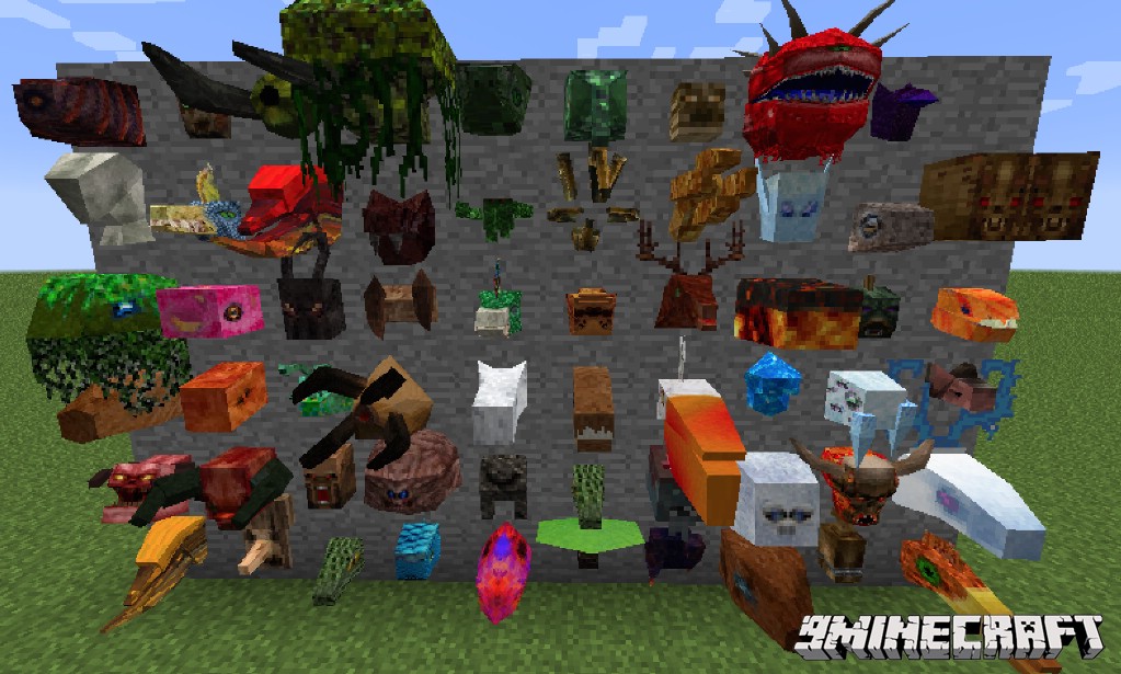 Headcrumbs Mod 1.12.2, 1.11.2 (Youtuber, Mobs Heads) 6