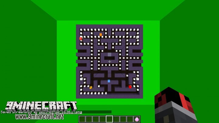 pac man maze minecraft