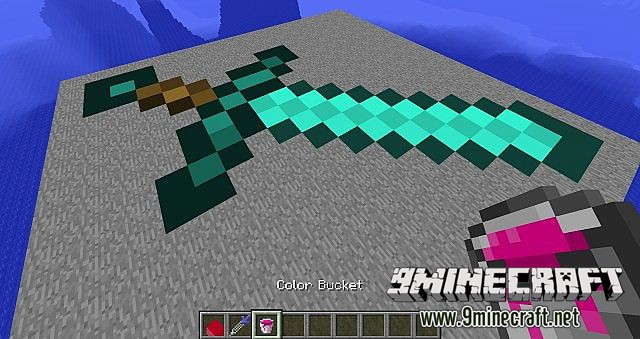 minecraft pixel art diamond tools